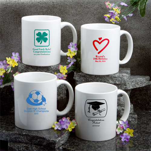 White Ceramic Coffee Mug - Image 2