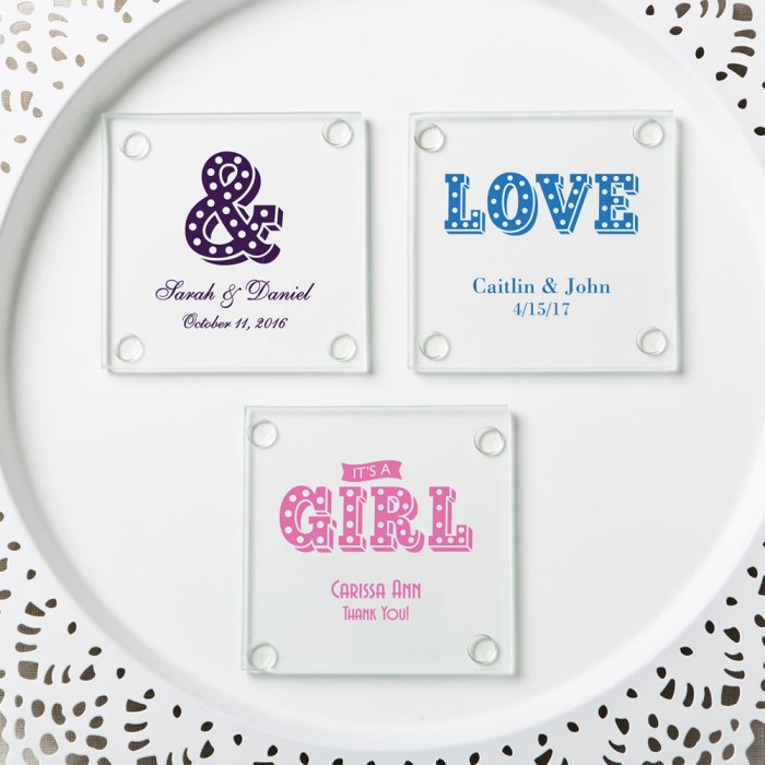 Personalized Stylish coasters from Fashioncraft®- marquee design