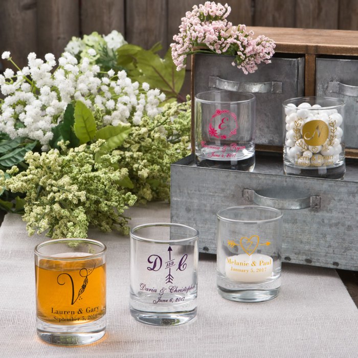 Shot glass or votive from Fashioncraft&reg;'s Silkscreened Monogram Collection
