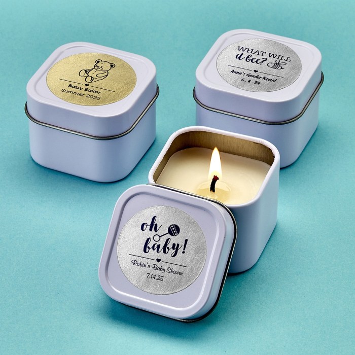 Personalized Metallic travel Candle Tin