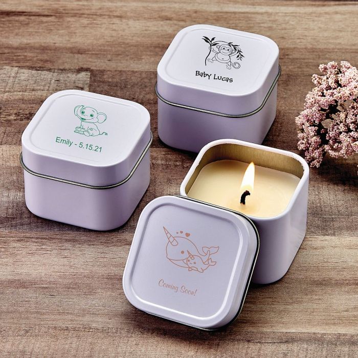 Design your own direct screen printed candle tin