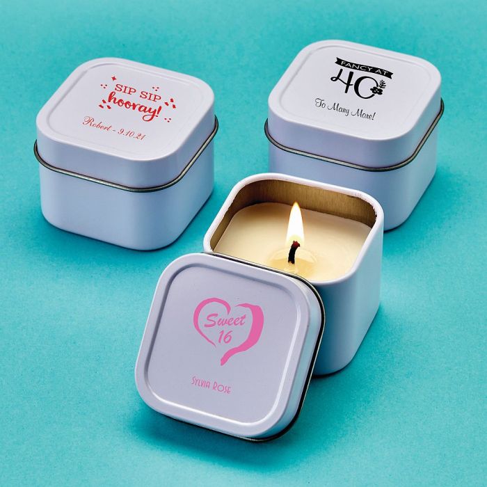 Design your own direct screen printed candle tin