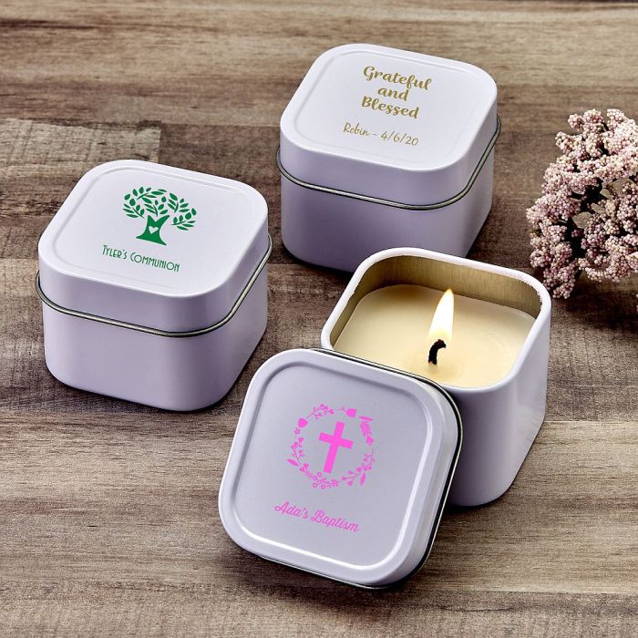 Design your own direct screen printed candle tin