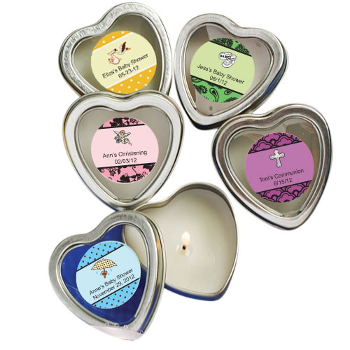 <em>Personalized Expressions Collection</em> Scented Heart Shaped Travel Candles - Image 2