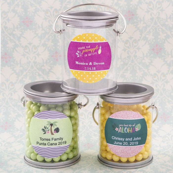 Personalized Tropical Design Collection classic mini paint can