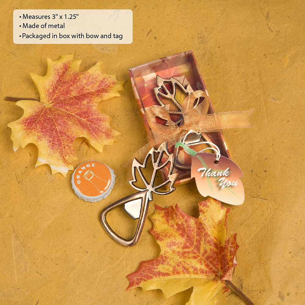 Autumn Magic Collection Leaf Design Bottle Openers - Image 2