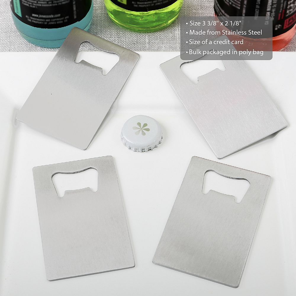 Perfectly Plain Collection - Credit Card stainless steel bottle opener - Image 2