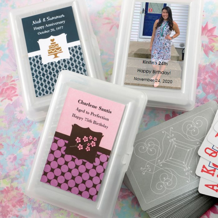 Personalized  expressions collection playing cards with a designer top