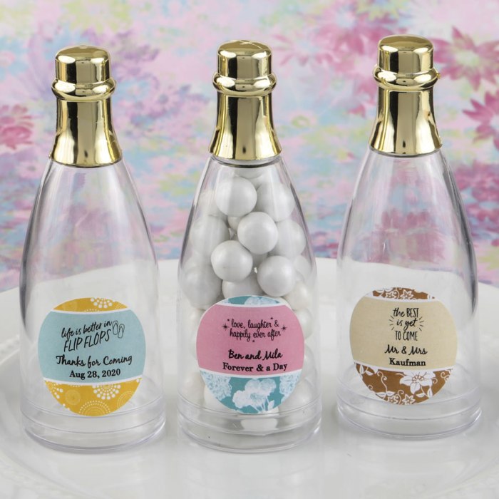 Design your own collection personalized acrylic champagne bottle with gold foil top