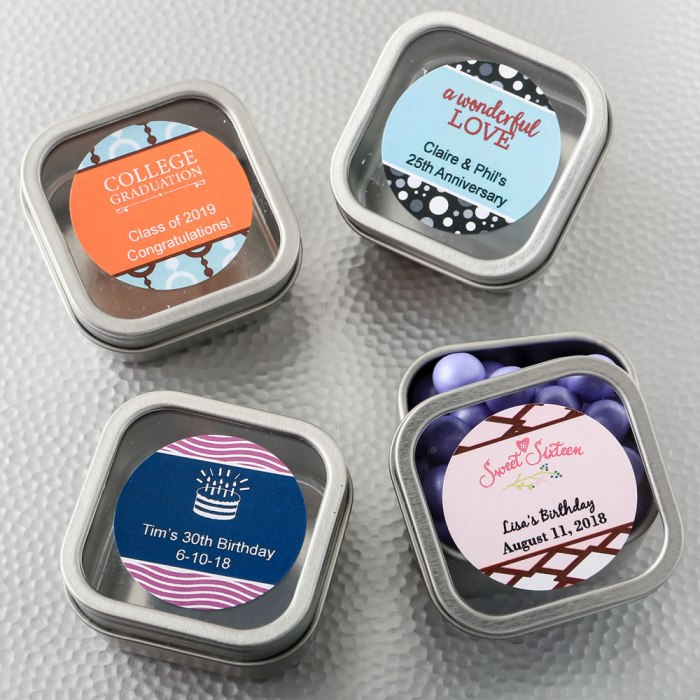<em>Personalized Expressions Collection</em> Clear Top Mint Tin Favors