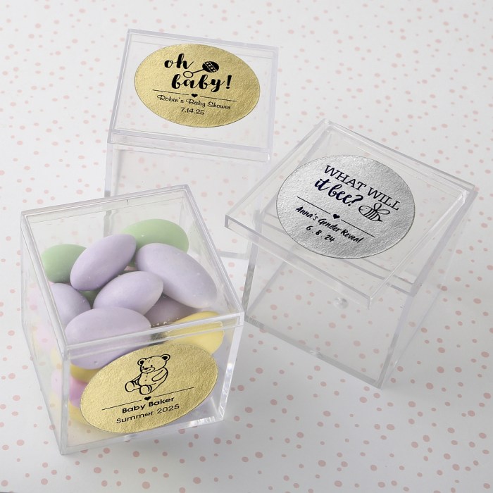 Personalized metallic collection Square Acrylic Box