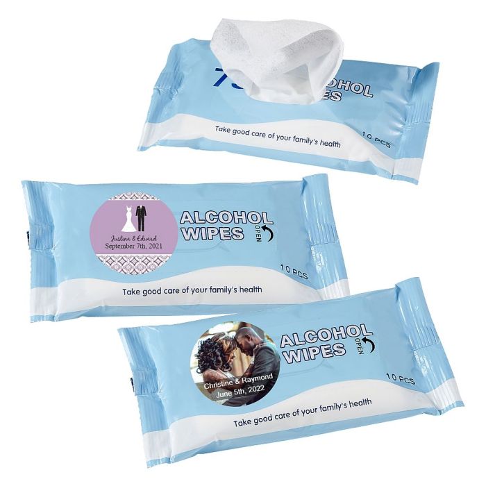 Personalized expressions Alcohol wipes pack of 10 sheets