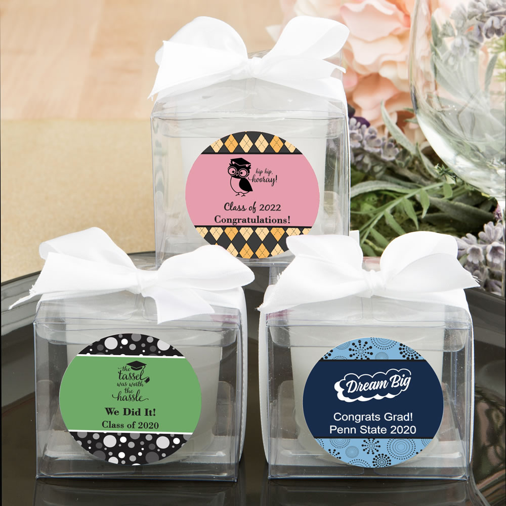 <em>Fashioncraft®'s Personalized Expressions Collection</em> Candle Favors - Graduation