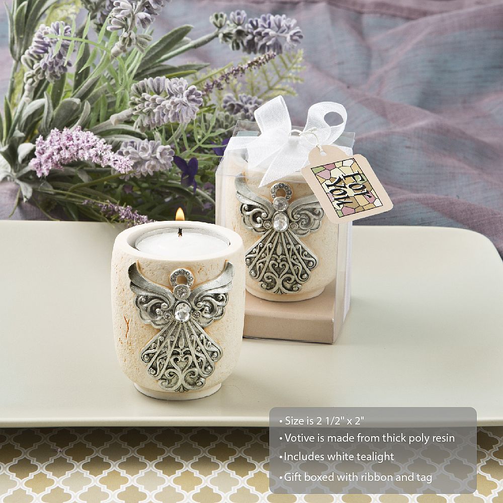 Exquisite angel design candle tea light holder from Fashioncraft® - Image 2