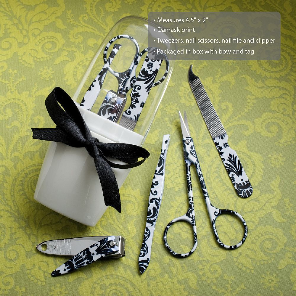 Pretty Damask Design Manicure Sets - Image 2