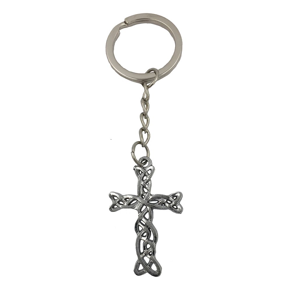 Delicate Intertwined metal cross key chain from Fashioncraft® - Image 5