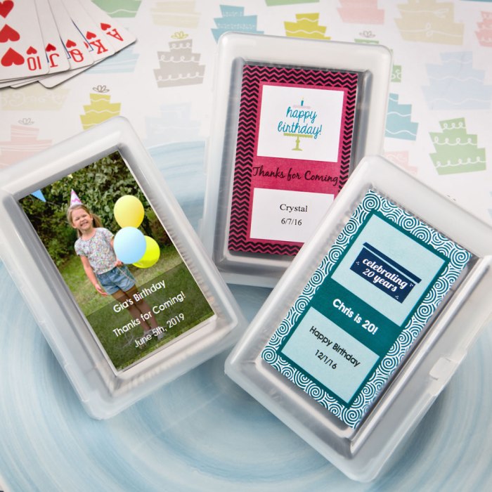 Personalized Playing Card Favor - Birthday Design