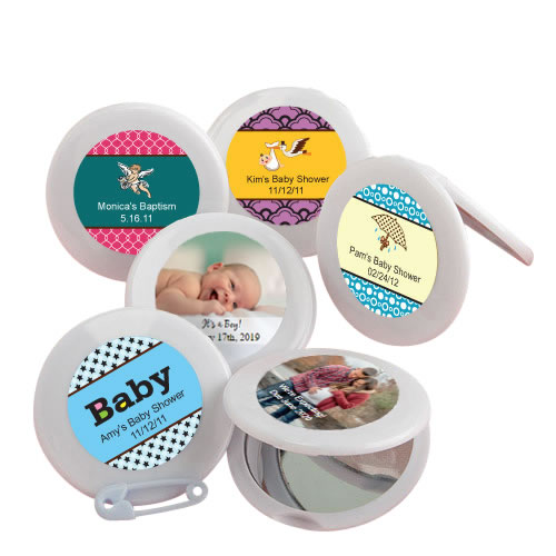 Personalized Expressions Collection Mirror Compact Favors - Baby - Image 2