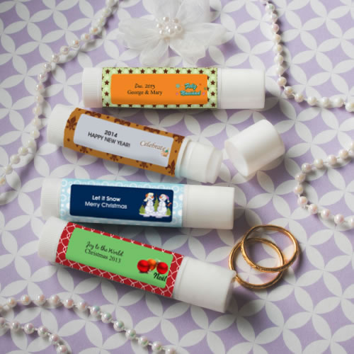 <em>Design Your Own Collection</em> Lip Balm Favors - Holiday Themed
