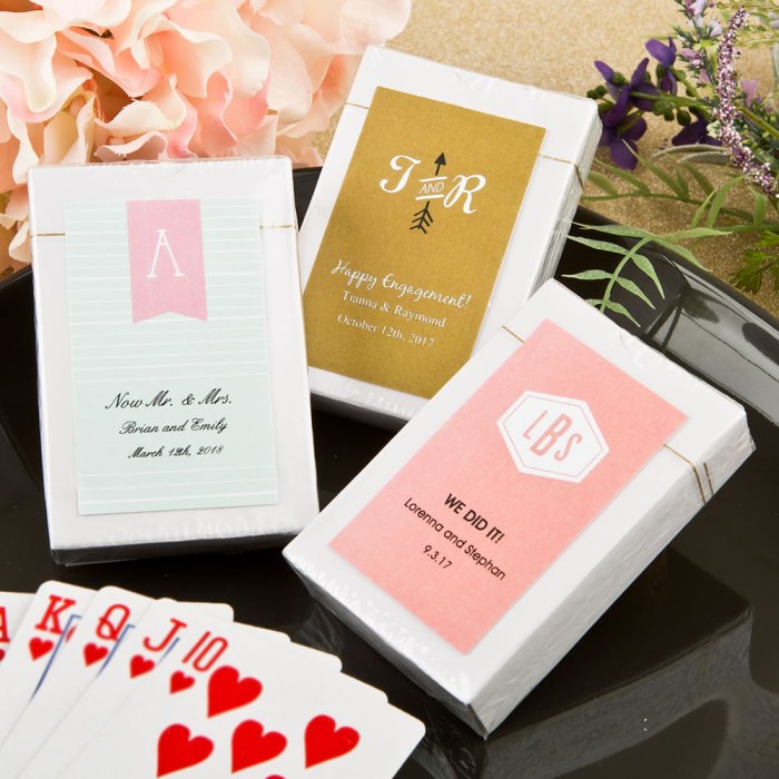Monogram  Collection playing card favors