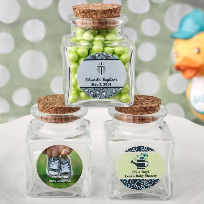 Personalized Expressions Collection square clear glass treat jar