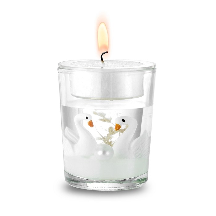 Swan candle favor