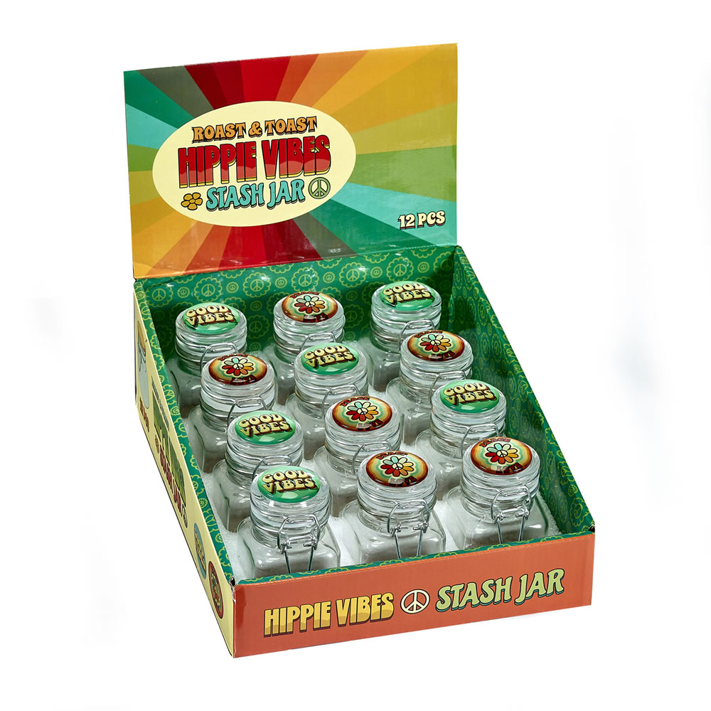 Good Vibes glass stash jar - Image 2