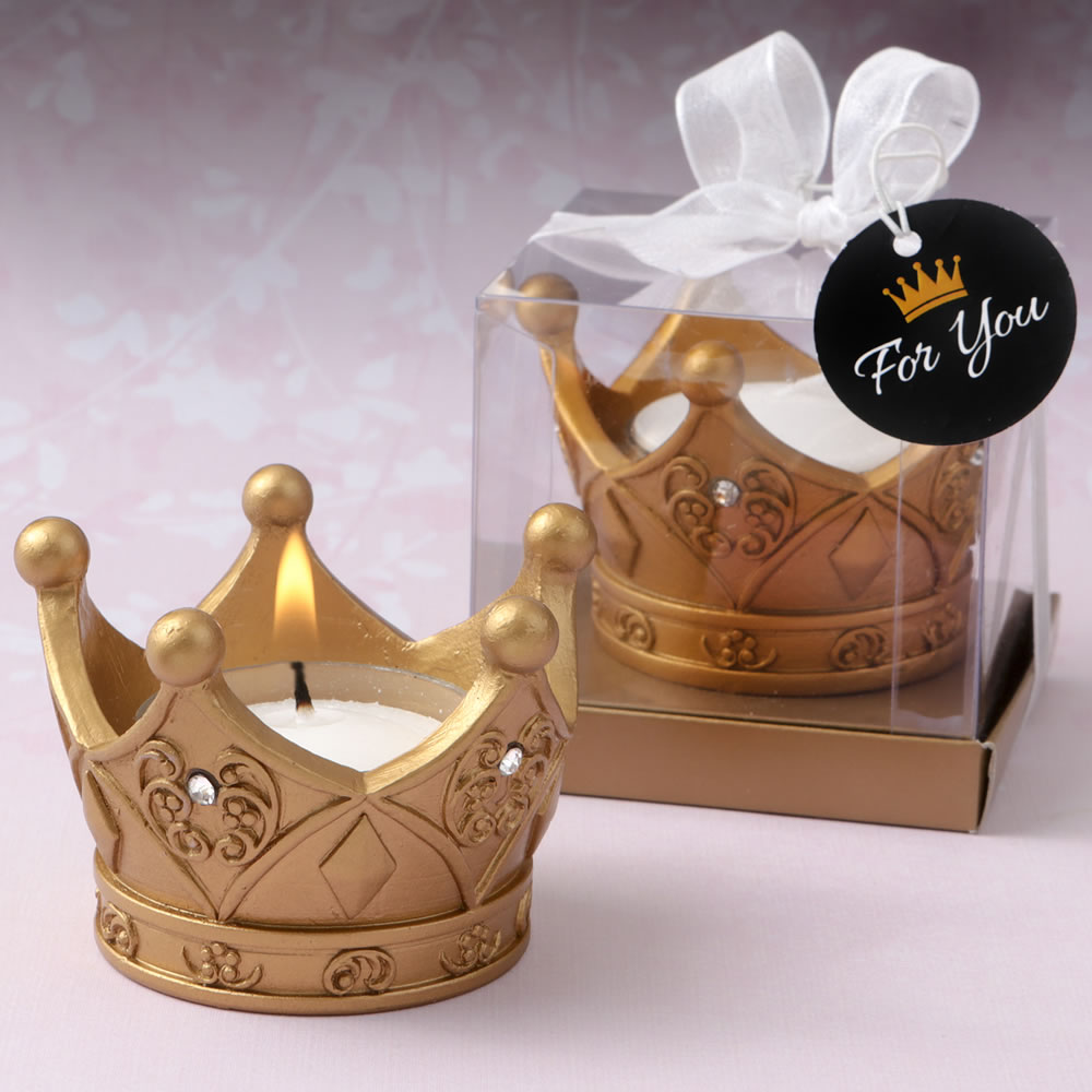 Royal gold Crown tea light candle from Fashioncraft®