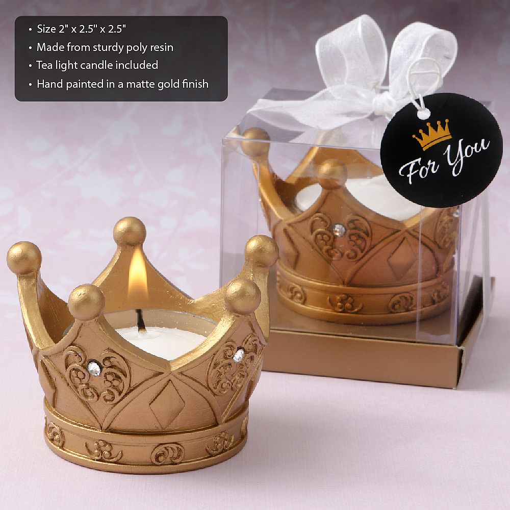 Royal gold Crown tea light candle from Fashioncraft® - Image 2