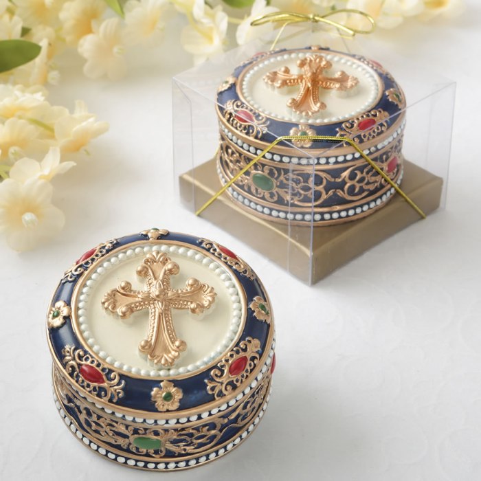 Cross Rosary box - trinket box