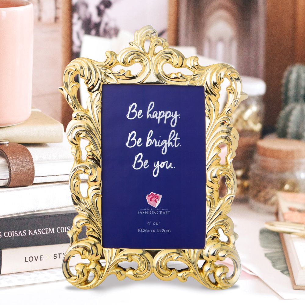 Baroque style gold electroplate 4x6 Frame - Image 2