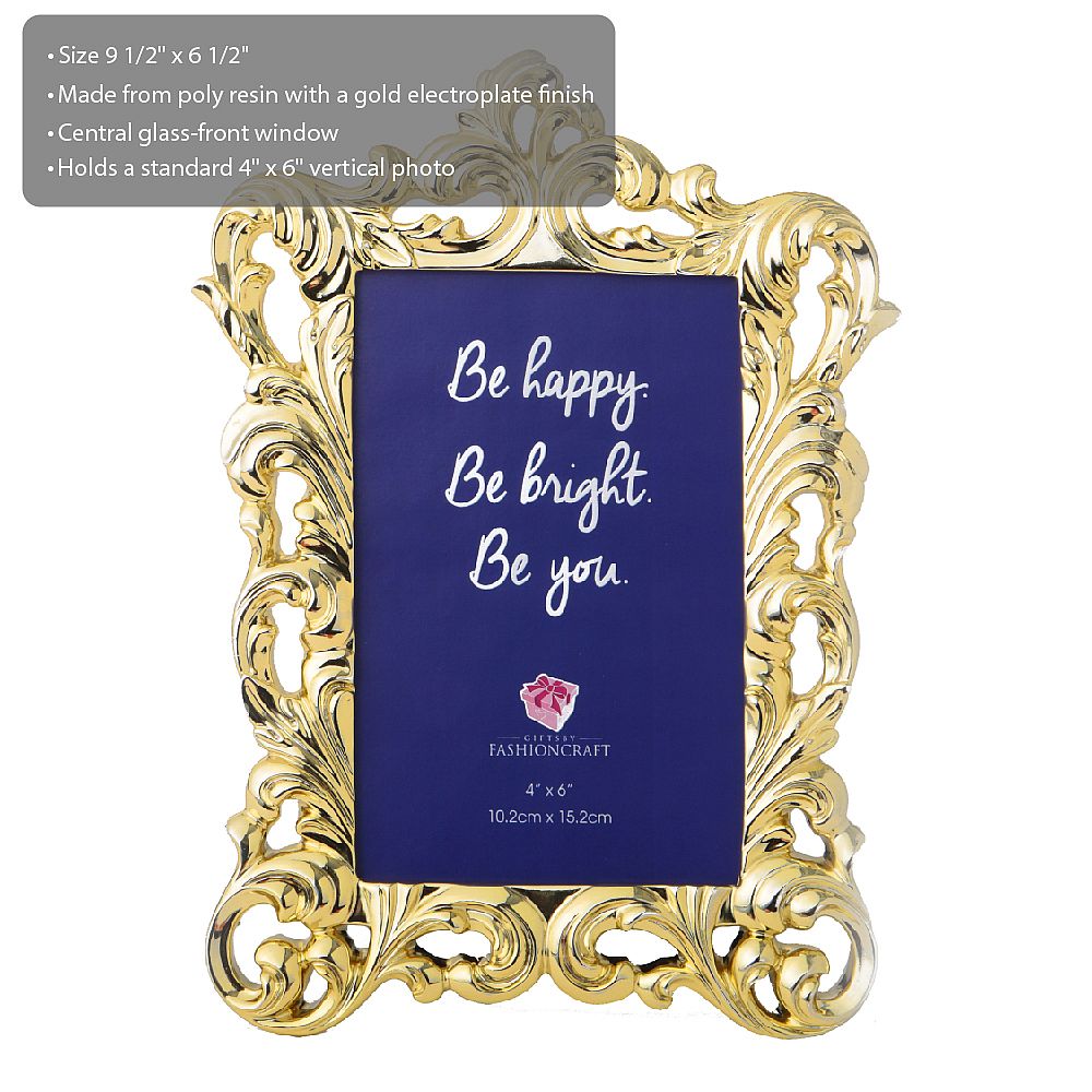 Baroque style gold electroplate 4x6 Frame - Image 3