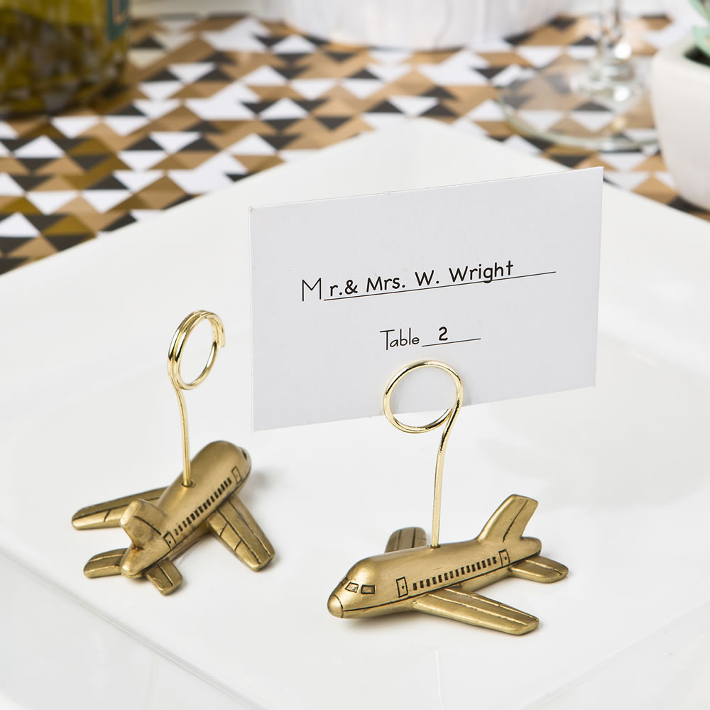Airplane design placecard or photo holders from Fashioncraft®