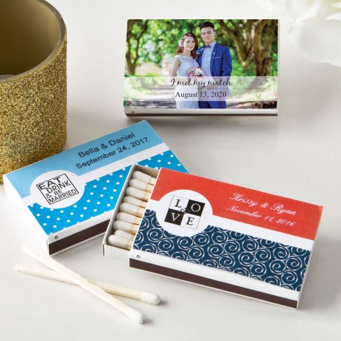 Personalized  Matchbox favors (pack of 50)